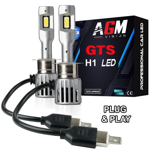 Kit ampoules LED H1 GTS EVO R70W réglables et ventilées 10 100 lm blanc 5800 K