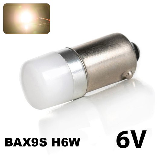 Λάμπα LED H6W-BAX9S ANGEL 6V (Λευκό 4000K)