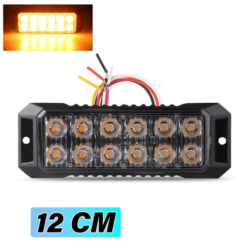 Feu de pénétration Dual LED flash ORANGE 12 cm Feu de pénétration Dual LED flash ORANGE 12 cm