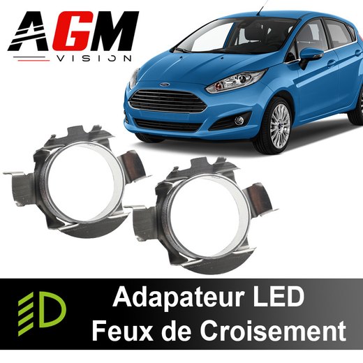 Pakke med 2 LED-adaptere til nærlys Ford Fiesta MK6 2008 - 2017 (med reflektorforlygte) Pakke med 2 LED-adaptere til nærlys Ford Fiesta MK6 2008 - 2017 (med reflektorforlygte)