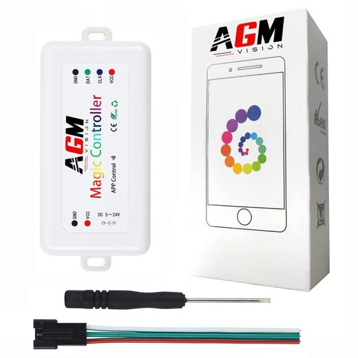 Bluetooth-kontroller 200 lägen, RGB 5V, 12V, 24V för LED-remsa bil Bluetooth-kontroller 200 lägen, RGB 5V, 12V, 24V för LED-remsa bil