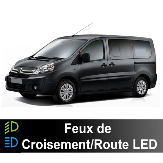 LED nær-/fjernlyspakke Citroën Jumpy 2 2007 til 2016 - 70 watt - 11200 lumen LED nær-/fjernlyspakke Citroën Jumpy 2 2007 til 2016 - 70 watt - 11200 lumen