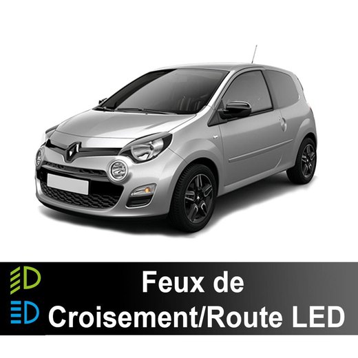 Pack LED Feux de croisement/route Renault Twingo 2 2007 à 2014 - 70 watts - 10 100 lumens Pack LED Feux de croisement/route Renault Twingo 2 2007 à 2014 - 70 watts - 10 100 lumens