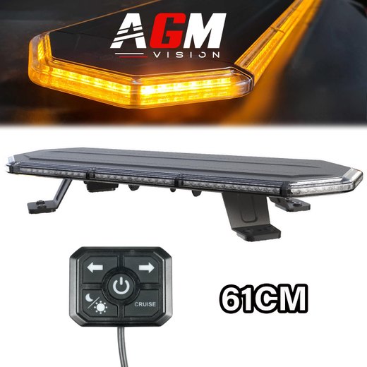 LED rampa majáku Dark Slim Série Orange, 61 cm, 90 watts s drátovým dálkovým ovládáním LED rampa majáku Dark Slim Série Orange, 61 cm, 90 watts s drátovým dálkovým ovládáním