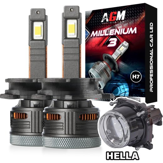 Zestaw LED H7 Millenium 3 + adapter Hella do kampera i ciągnika Zestaw LED H7 Millenium 3 + adapter Hella do kampera i ciągnika
