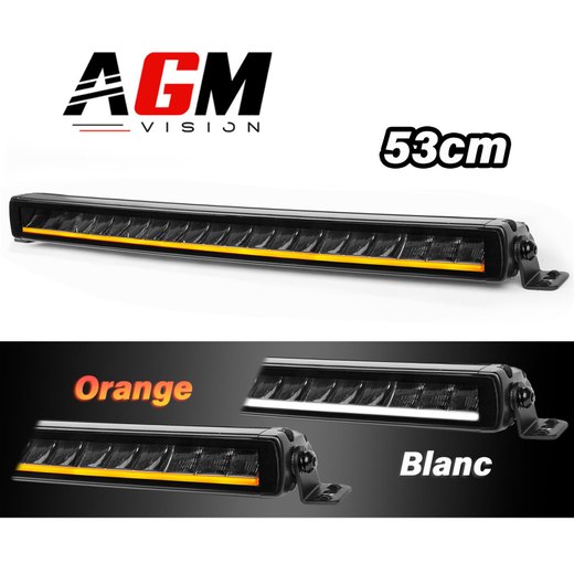 Κυρτή μπάρα LED combo, πλατιά και μεγάλης εμβέλειας, 53 cm, 126 watts, 13 000 lumens, φως θέσης λευκό & πορτοκαλί. Κυρτή μπάρα LED combo, πλατιά και μεγάλης εμβέλειας, 53 cm, 126 watts, 13 000 lumens, φως θέσης λευκό & πορτοκαλί.