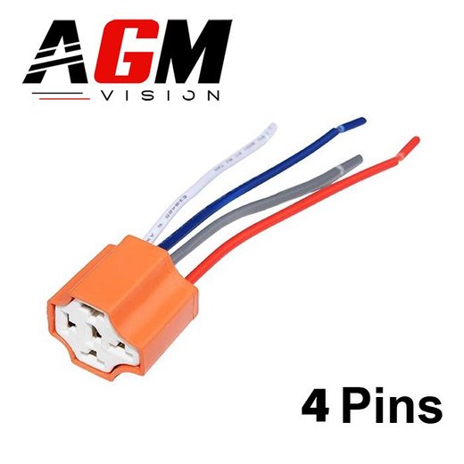 Conector ceramic femelă pentru releu 4 pins Conector ceramic femelă pentru releu 4 pins