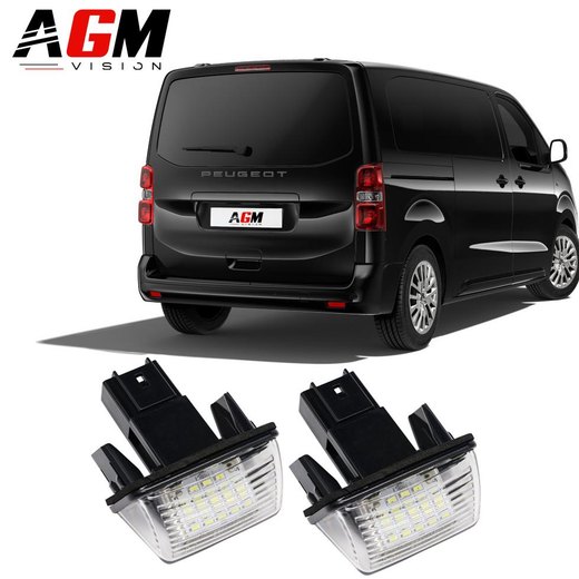 LED PACK License Plate Lighting Peugeot Expert 3 from 2016 to 2025 (With Tailgate)