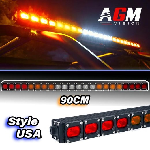 Multifunktionel/strobe bageste LED-bar, USA, 110 watt, buggy, SSV og ATV Multifunktionel/strobe bageste LED-bar, USA, 110 watt, buggy, SSV og ATV