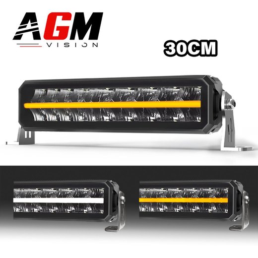 LED lišta s dvojitou řadou Agri-Truck-4x4-V2 - Oranžové/bílé obrysové světlo - 30 cm