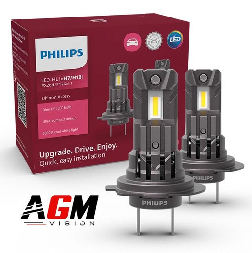 Sett med H7 LED-pærer Philips Ultinon Access Sett med H7 LED-pærer Philips Ultinon Access