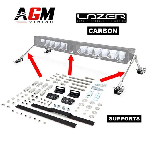 Ρυθμιζόμενο κιτ στερέωσης για 2 μπάρες LED Carbon-6 Ρυθμιζόμενο κιτ στερέωσης για 2 μπάρες LED Carbon-6