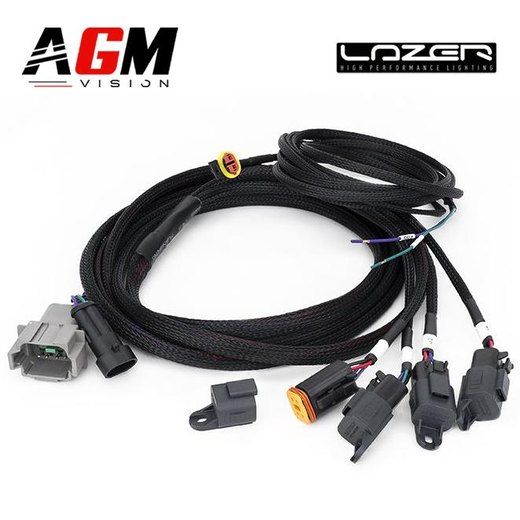 Kit de câblage pour 4 barres LED Carbon (4 broches, Deutsch DT, 12V)