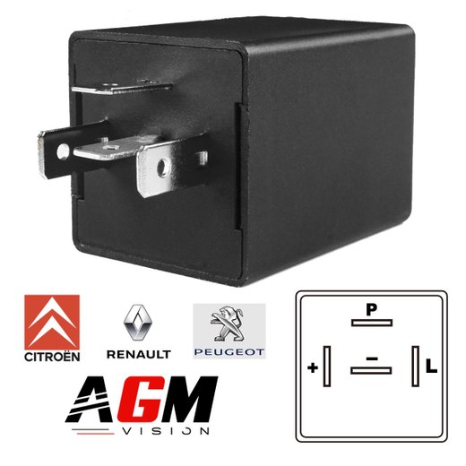 Centrale clignotante LED 12V – 4 broches pour anciens véhicules français