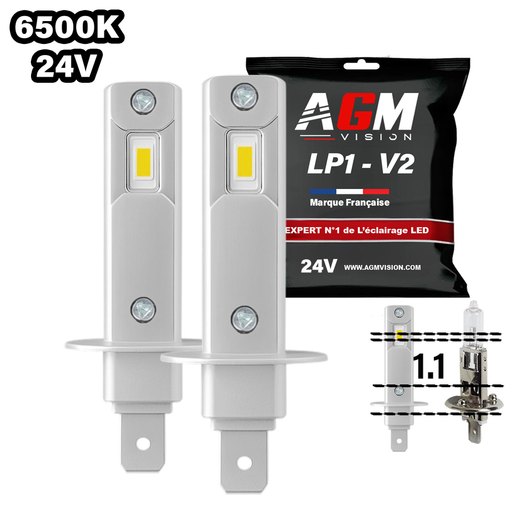 Sada LED žárovek H1 LP1 - 24 voltů - Bílá 6500K