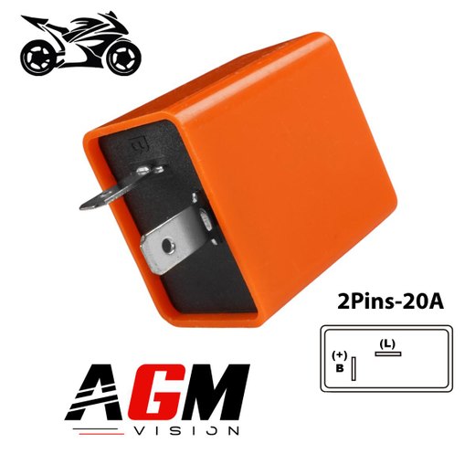 Uniwersalny przekaźnik / przerywacz kierunkowskazów LED Orange – 2 piny do motocykla. Uniwersalny przekaźnik / przerywacz kierunkowskazów LED Orange – 2 piny do motocykla.