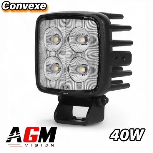 Kwadratowy wypukły reflektor roboczy LED 40 W 120° szerokie spektrum Kwadratowy wypukły reflektor roboczy LED 40 W 120° szerokie spektrum