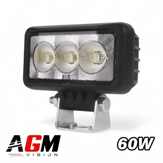 Phare de travail LED rectangle convexe 60 Watts - 120° large spectre Phare de travail LED rectangle convexe 60 Watts - 120° large spectre