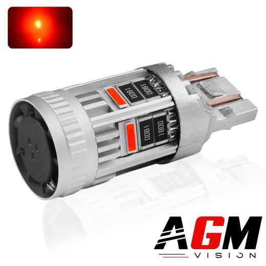 Ampoule LED T20-W21/5W - Luxoa Super Canbus - Rouge