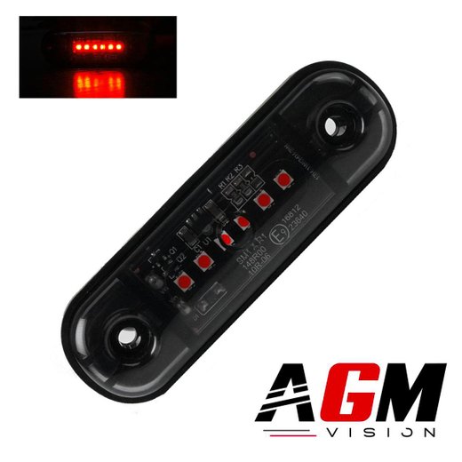 LED obrysové světlo DARK SMOKE (červené) - 8 cm LED obrysové světlo DARK SMOKE (červené) - 8 cm