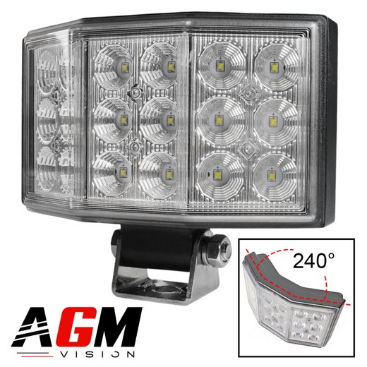 Phare de travail LED rectangulaire grand angle 240° Phare de travail LED rectangulaire grand angle 240°