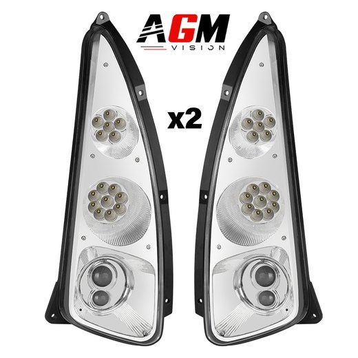 Kit 2 faruri complet New Holland – 2 faruri Bi-LED 50W/25W + lumini adiționale 90W + 60W Kit 2 faruri complet New Holland – 2 faruri Bi-LED 50W/25W + lumini adiționale 90W + 60W