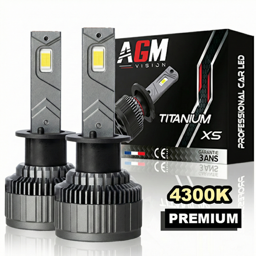 Κιτ λαμπτήρων LED H1 Titanium XS - V2 - θερμό λευκό 4300 K
