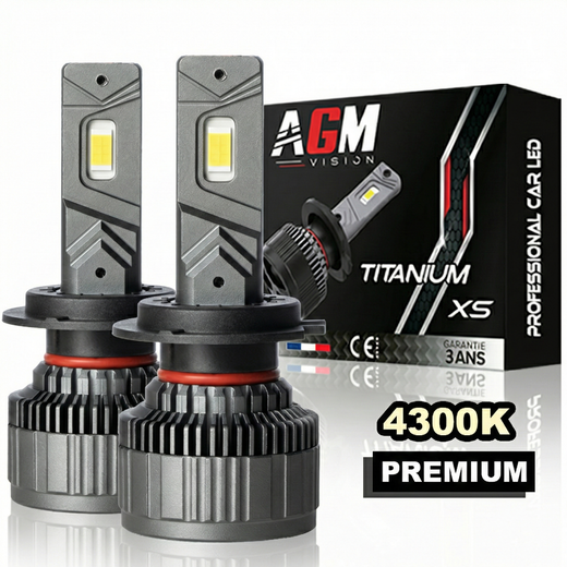 Zestaw żarówek LED H7 Titanium XS - V2 - ciepła biel 4300 K Zestaw żarówek LED H7 Titanium XS - V2 - ciepła biel 4300 K