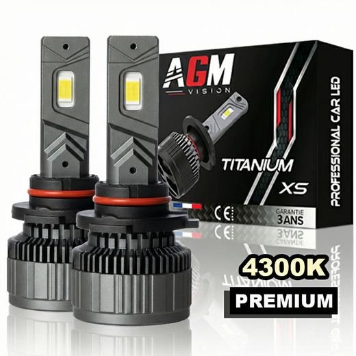 Kit ampoules LED HB3 - 9005 Titanium XS - V2 - Blanc chaud 4300 K Kit ampoules LED HB3 - 9005 Titanium XS - V2 - Blanc chaud 4300 K