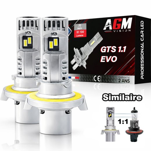 Kit de bombillas LED H13 GTS 1.1 EVO R70W - Ventilado - Blanco 6500K