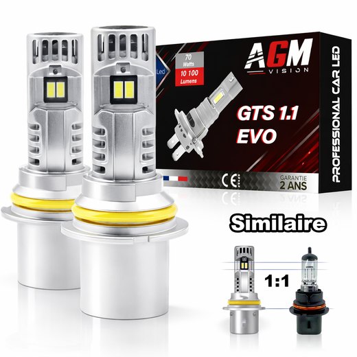 Kit d’ampoules LED HB5 - 9007 GTS 1.1 EVO R70W - ventilé - blanc 6500K Kit d’ampoules LED HB5 - 9007 GTS 1.1 EVO R70W - ventilé - blanc 6500K