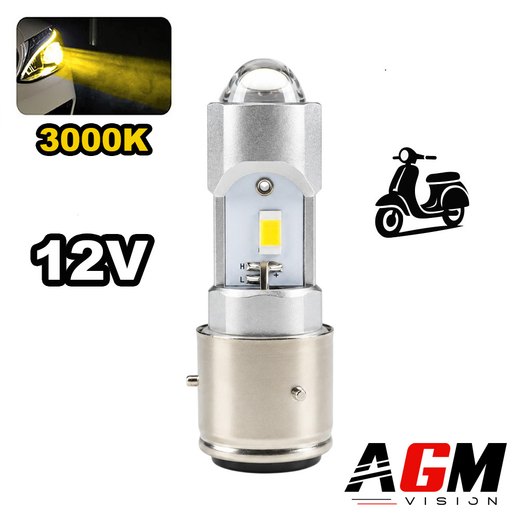 Λάμπα LED BA21D Dual Tech ειδική AC-DC - Κίτρινο 3000K Λάμπα LED BA21D Dual Tech ειδική AC-DC - Κίτρινο 3000K