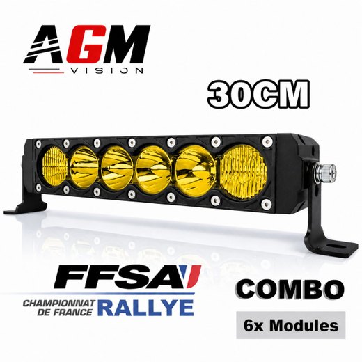 LED-RALLYBAR - PRO V2 - 30 cm - Gul 3000K - 150 Watts - Kombination: bred och långt LED-RALLYBAR - PRO V2 - 30 cm - Gul 3000K - 150 Watts - Kombination: bred och långt