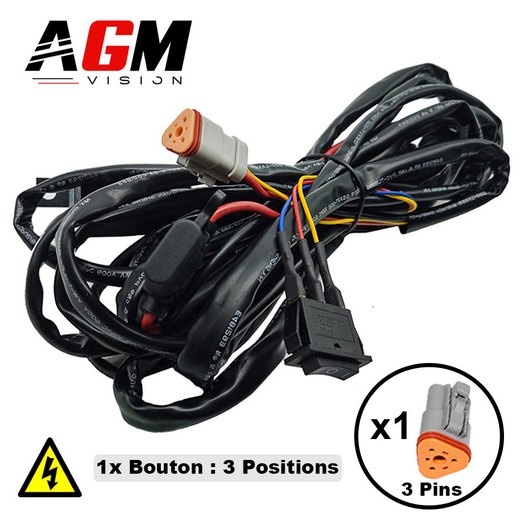 Faisceau Barre LED Deutsch 3 Pins Haute Puissance