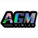 Autocollant AGM Vision holographique avec contour noir (12 cm)