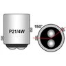Ampoule LED P21/4W-BAZ15D VORTEK MAX (Rouge)