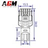 Ampoule LED T15-WY16W SUPRA - Clignotant - Orange