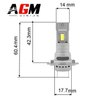 LED-lampa H7 VINTAGE GTS GUL 3000K