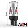 Ampoule LED T20-W21/5W VORTEK MAX (rouge)