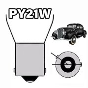Led Py21w-bau15s, 3V, 6V, 12V - Vintage