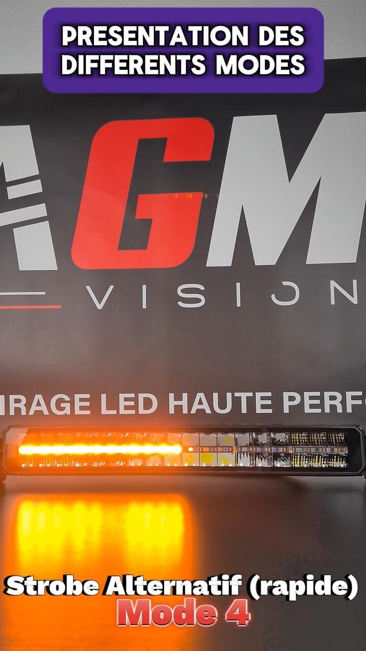 Dual Meteor Ultra Long Range LED Bar 57cm with strobe & orange position light Dual Meteor Ultra Long Range LED Bar 57cm with strobe & orange position light