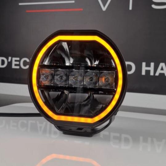 Faro LED Helios XR110W, Grande y Lejos, luz de posición Blanca y Naranja Faro LED Helios XR110W, Grande y Lejos, luz de posición Blanca y Naranja