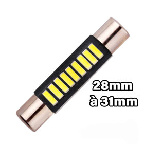 Navette LED-T6 SLIM XS (Blanc) de 28mm à 31mm - AGM Vision