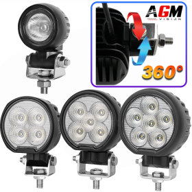 FARO DE TRABAJO LED REDONDO ROTAX 360° - AGM Vision