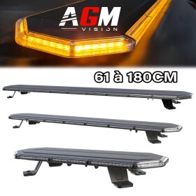 ダークスリムシリーズブーストオレンジLED回転灯ランプ - AGM Vision