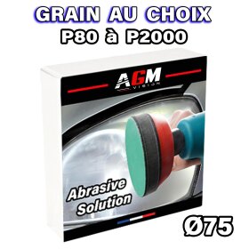 Pack of 20 Abrasive Discs for Headlight Ø 75 MM - AGM Vision