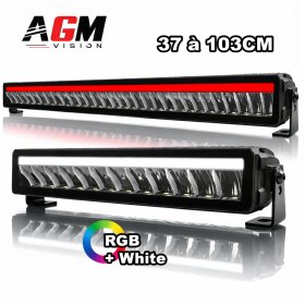 Radium RS LED bar with RGB night light – 37 to 103 cm - AGM Vision