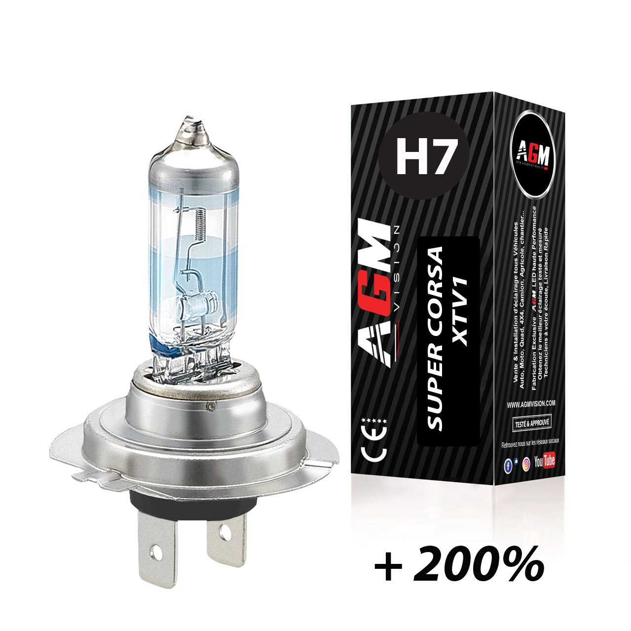 1 Lampadina alogena H7 55W SUPER CORSA X-TV1 1 Lampadina alogena H7 55W SUPER CORSA X-TV1