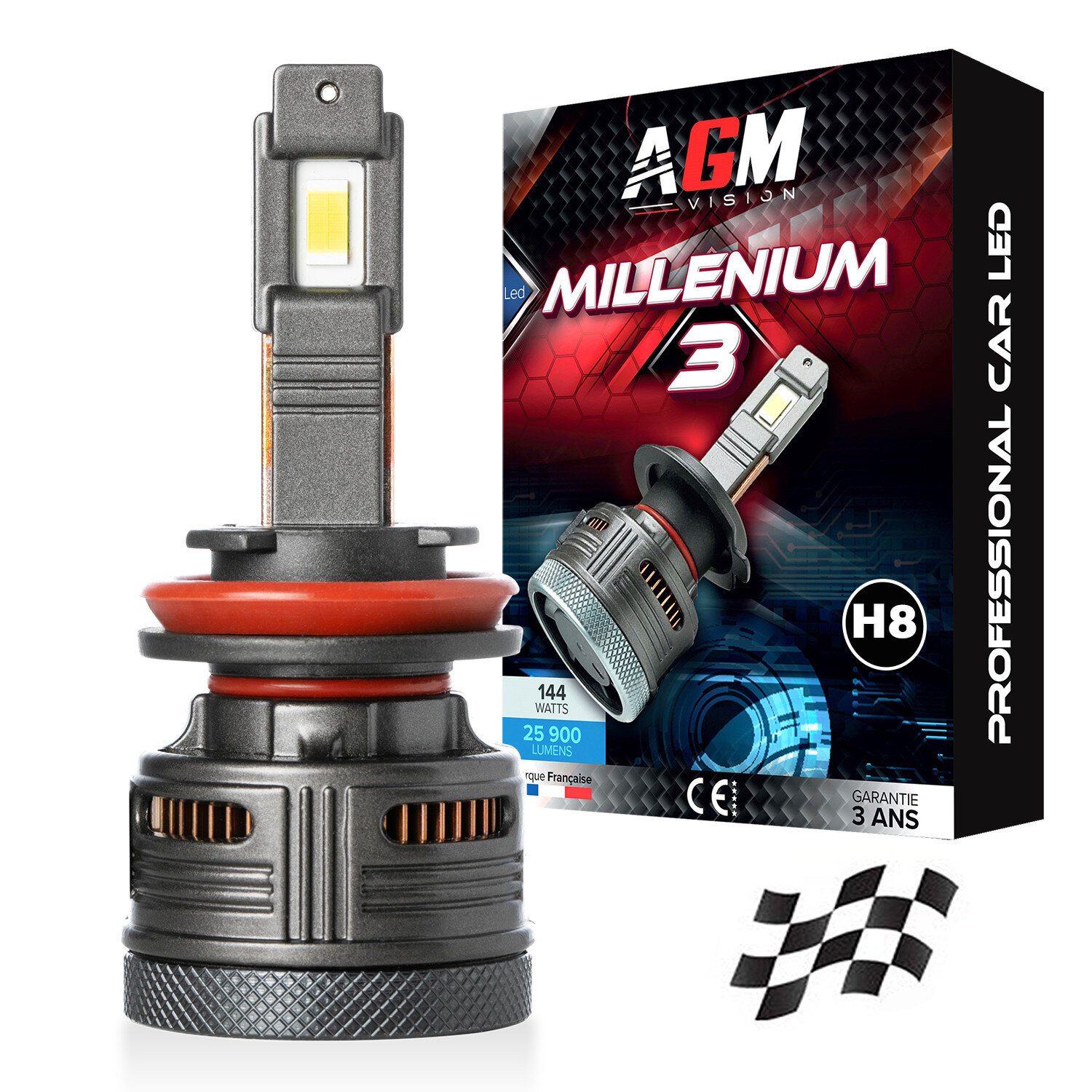H8 MILLENIUM 3 LEDバルブ - ULTRA CAN-BUS, 72ワット H8 MILLENIUM 3 LEDバルブ - ULTRA CAN-BUS, 72ワット