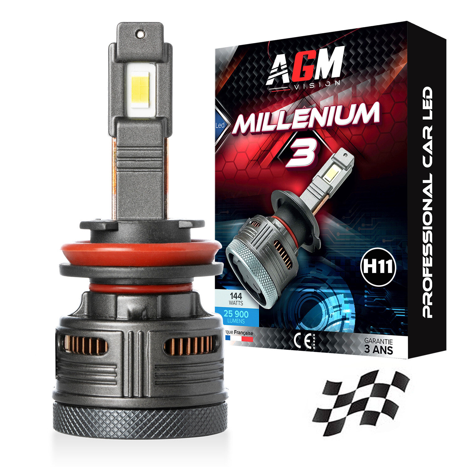 H11 MILLENIUM 3 LEDバルブ - ULTRA CAN-BUS, 72ワット H11 MILLENIUM 3 LEDバルブ - ULTRA CAN-BUS, 72ワット